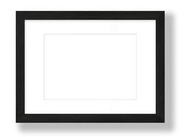 Isolated Photo Frame on White Background, Wooden Frame Mockup