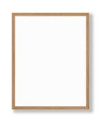 Isolated Photo Frame on White Background, Wooden Frame Mockup