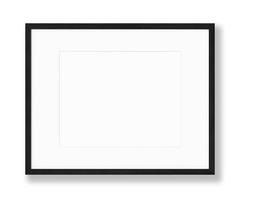 Isolated Photo Frame on White Background, Wooden Frame Mockup