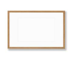 aislado foto marco en blanco fondo, de madera marco Bosquejo