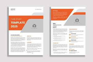 Case Study Template, Flyer Template, Double Side Flyer vector