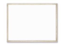 Isolated Photo Frame on White Background, Wooden Frame Mockup