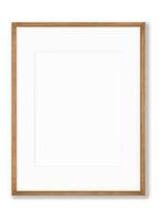 Isolated Photo Frame on White Background, Wooden Frame Mockup