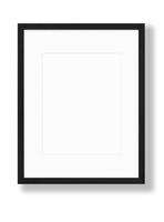 Isolated Photo Frame on White Background, Wooden Frame Mockup