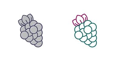 icono de vector de uvas