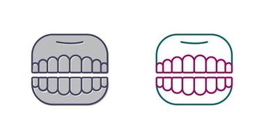 icono de vector de dentadura postiza