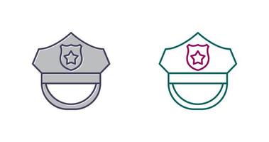 icono de vector de sombrero de policía