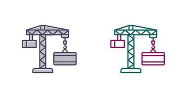 Crane Lifting Vector Icon