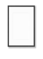 Isolated Photo Frame on White Background, Wooden Frame Mockup