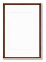 Isolated Photo Frame on White Background, Wooden Frame Mockup