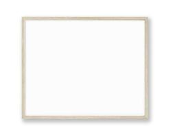 Isolated Photo Frame on White Background, Wooden Frame Mockup