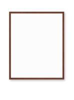 Isolated Photo Frame on White Background, Wooden Frame Mockup