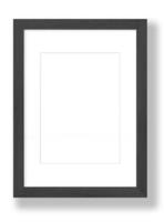 Isolated Photo Frame on White Background, Wooden Frame Mockup