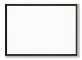 Isolated Photo Frame on White Background, Wooden Frame Mockup