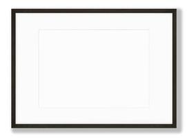 Isolated Photo Frame on White Background, Wooden Frame Mockup