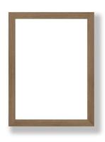 Isolated Photo Frame on White Background, Wooden Frame Mockup