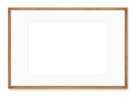 aislado foto marco en blanco fondo, de madera marco Bosquejo