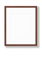 Isolated Photo Frame on White Background, Wooden Frame Mockup