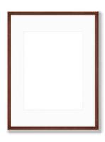 Isolated Photo Frame on White Background, Wooden Frame Mockup