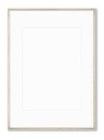 Isolated Photo Frame on White Background, Wooden Frame Mockup