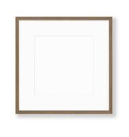 Isolated Photo Frame on White Background, Wooden Frame Mockup