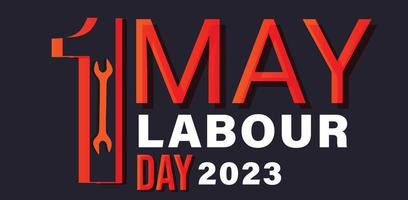 Happy Labour Day On 1 May. Template for background, banner, card, poster. vector