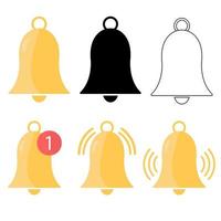 Bell icon vector for web and mobile app. Bell sign and symbol