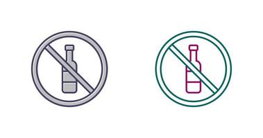 No Alcohol Vector Icon