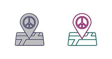 Peace Location Vector Icon