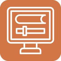 Online Lecture Icon Vector Design