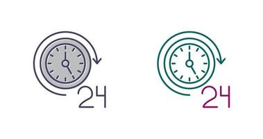 24 Hours Vector Icon