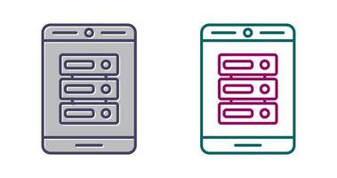 icono de vector de teléfono de datos