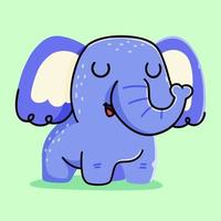 Cute Elephant cartoon. vector cartoon illustration