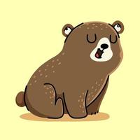 Cute Bear cartoon. vector cartoon illustration