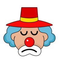 clown slaperig gezicht schets png