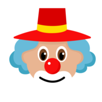 clown gezicht rood groot hoed png