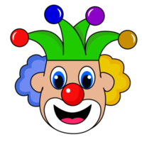 payaso cara vistoso sombrero contorno png