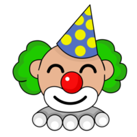 payaso cara verde pelo contorno png