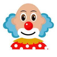 Half Bald Head Clown Face png