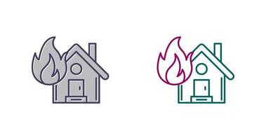 House On Fire Vector Icon