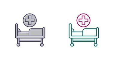 icono de vector de cama de hospital