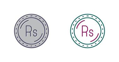 icono de vector de moneda rupia