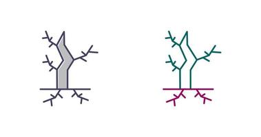 icono de vector de árbol muerto