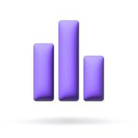 3D statistics Graphic icon analytics chart vector