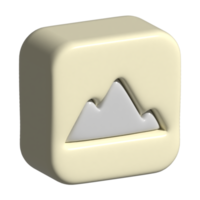 3d icon of mountain png