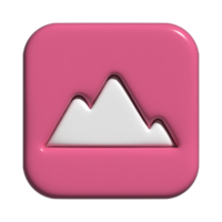 3d icône de Montagne png