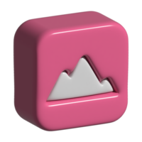 3d icône de Montagne png