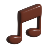 3d icône de la musique Remarque png