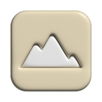 3d icon of mountain png