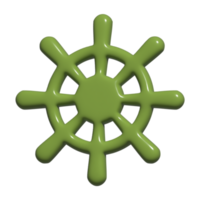 3d icon ship wheel png